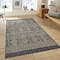 Homeroots 5 x 8 ft. Black & Brown Geometric Indoor & Outdoor Area Rug 396221 - alternate 2